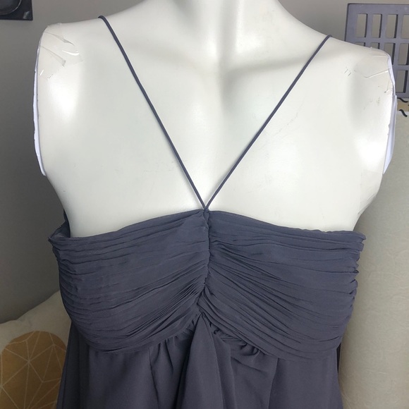 Zara Gray Bandeau Trapeze Mini Dress Size L - Picture 2 of 13